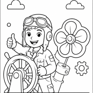 Kosmiczny Pilot – szkic nr 5